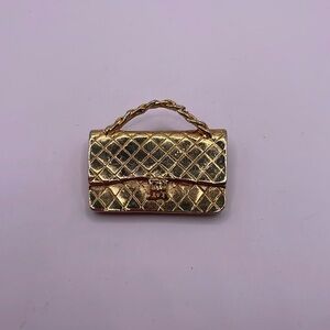 Vintage Gold Tone Signed BH Purse Brooch Pin